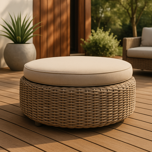 Rattan Ottoman