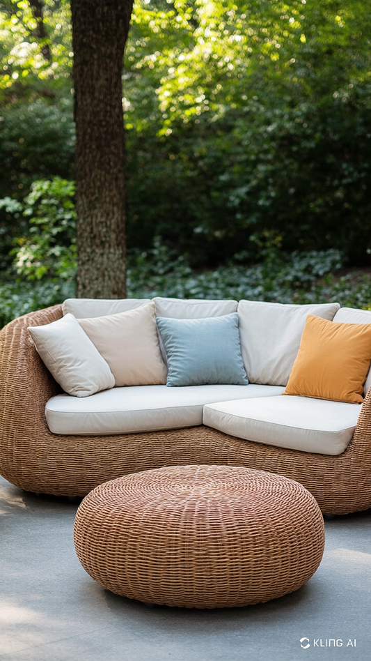 Rattan Ottoman