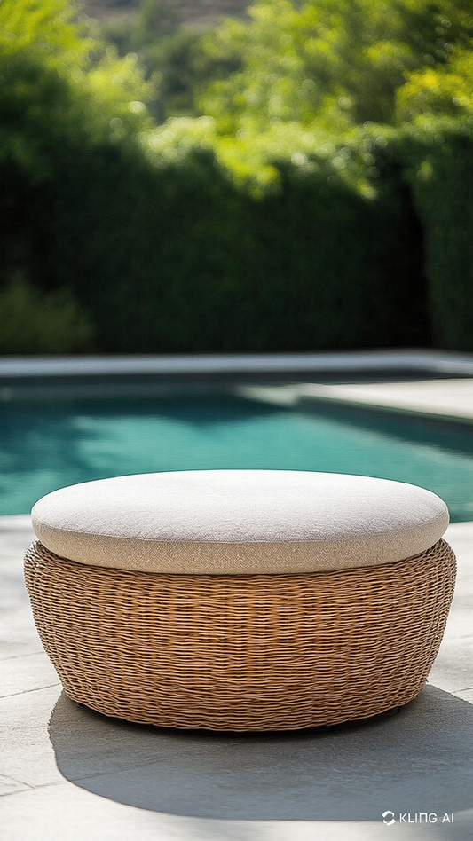 Rattan Ottoman