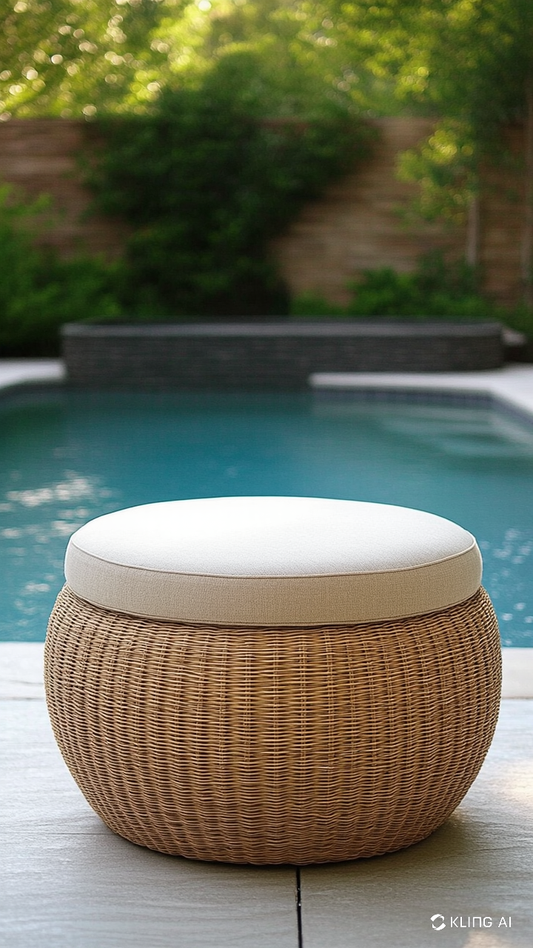 Rattan Ottoman