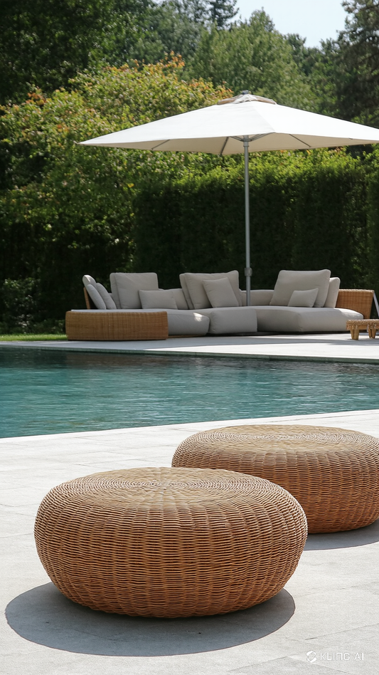 Rattan Ottoman