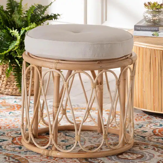 Rattan Ottoman