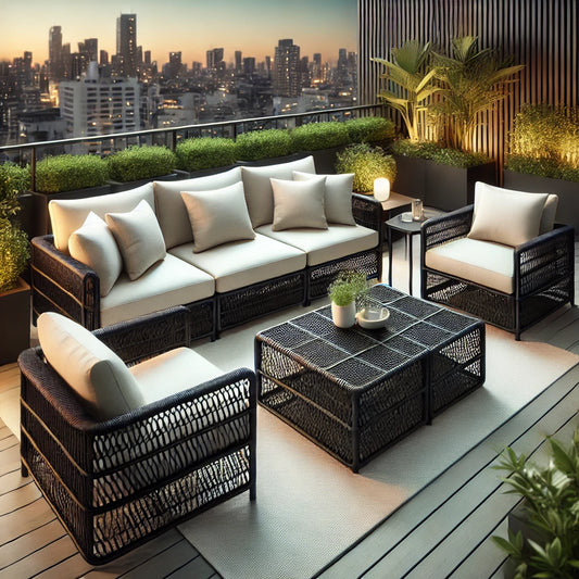 Outdoor Black Sofa Set