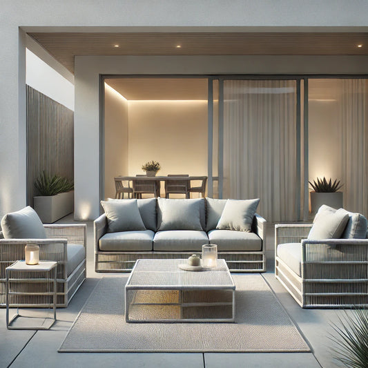 Outdoor White Sofa Set
