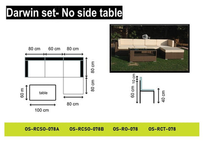 Darwin Set Without Side Table Living Furniture