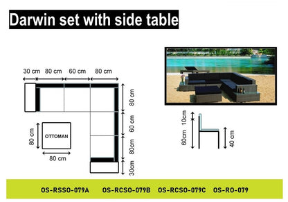 Darwin Set With Side Table Living Furniture