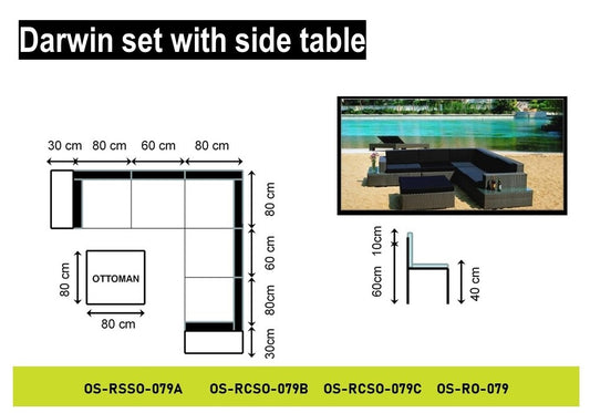 Darwin Set With Side Table Living Furniture
