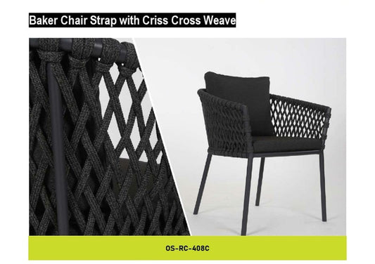 Baker Chair Strap with Criss Cross Weave